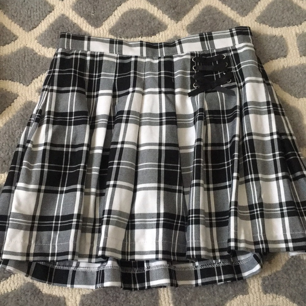 Black Plaid Skirt